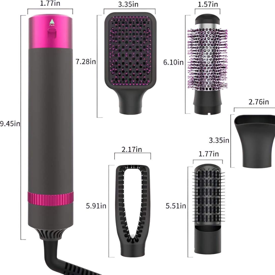 Cepillo secador 5 en 1 – Tecnología iónica que protege mientras estiliza💇‍♀️