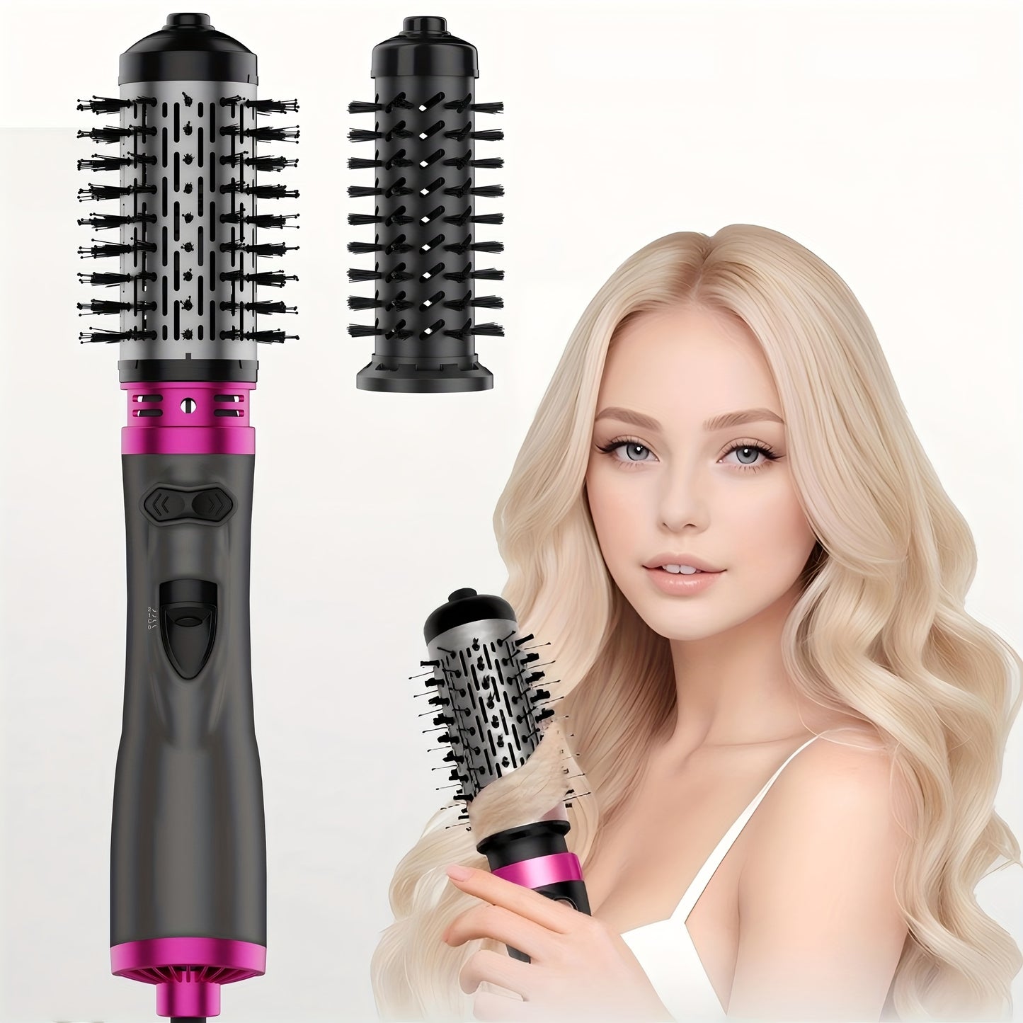 Cepillo de aire caliente giratorio automático 3 en 1